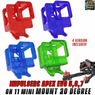 impulserc apex evo 5 6 7 gopro hero 11 mini mount 20 degree 3d print model - Mito3D