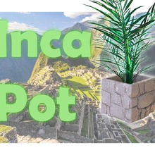 Inka stone flower pot Architektur pflanze stona Leben 3d print model - Mito3D