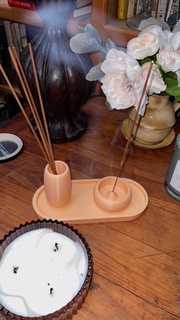 incense burner set tray vase 3d print model - Mito3D