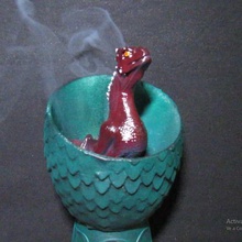 drogon egg incense holder burner dragon got game thrones smoky smoke home druggie jannie 3d print model - Mito3D