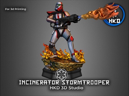 incinerator stormtrooper star wars fan art starwars snow trooper snowtrooper storm sand empire vader 3d print model - Mito3D