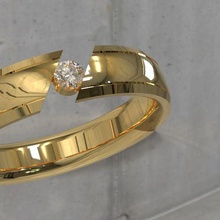 inclinado ángulo cáncamos joyería joya Boda anillos 3d print model - Mito3D