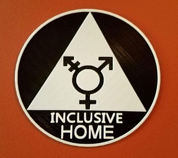 inclusive home sign equality gender lgbt decor 3d print model - Mito3D