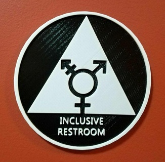 inclusive restroom sign bathroom gender identity lgbt neutral trans transgender 3d print model - Mito3D