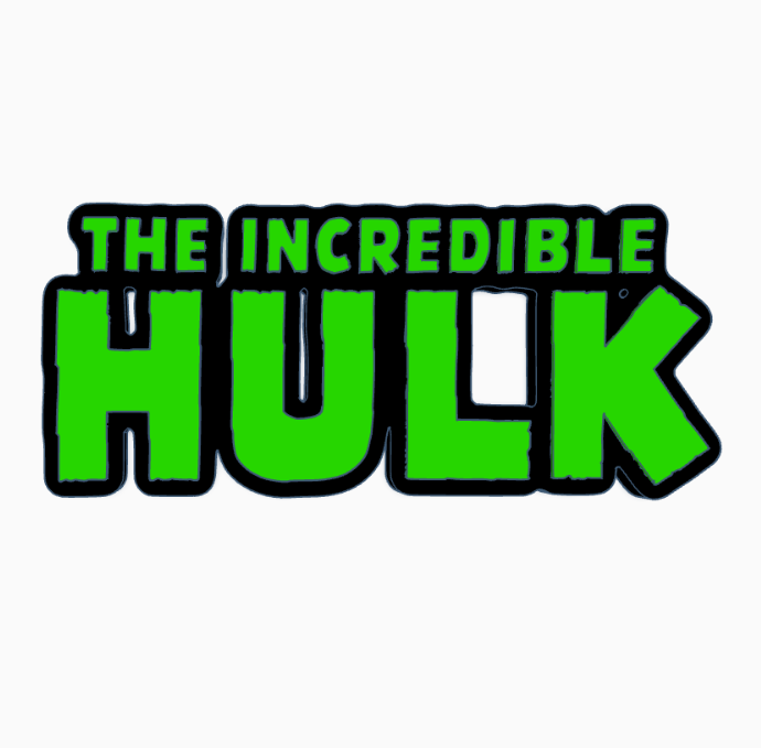 unglaublich hulk logo anzeige by maniacmancave3d rächer alter of ultron unendlichkeit krieg endspiel wunder comics mcu kapitän amerika schwarz panther thor regal dekor film mancave heiß spielzeuge hasbro 3D print model - Mito3D