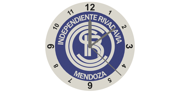 indépendant Rivadavia lèpre mur l'horloge 2 versions Accueil maison regarder géant mendoza promotion 3d print model - Mito3D