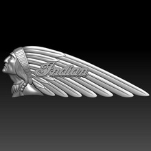 indisch Kunst Motorrad Logo Emblem 3d print model - Mito3D