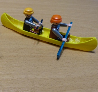 Indien canoë occidental playmobil cow boy fort apache bateau 3d print model - Mito3D