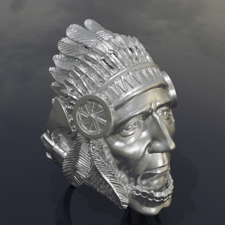 indian chief ring 3d print model - Mito3D