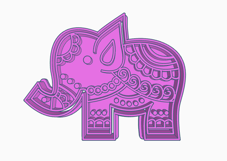 indian elephant indian babyshower elephant babyshower  3d print model - Mito3D