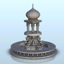 indian fancy fountain - flames war bolt action oriental age sigmar medieval warhammer architecture asia thumbnails building scenery wargame figures game land games accessories 3d print model - Mito3D