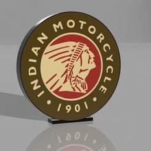 indian lamp bike logo fun led motorcycle 3d print model - Mito3D