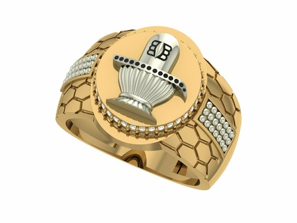 indian mans ring ring jwllery gold mans  3d print model - Mito3D