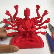 indian meditating god art 3d printer arms goddess human sculpture shiva woman sculptures 3d print model - Mito3D
