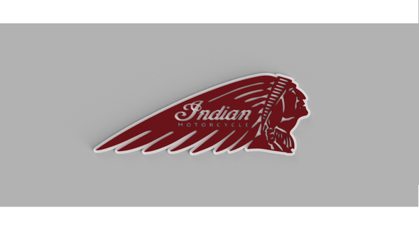 indian motorcycles 2 logo picture wall Art 3d print model - Mito3D