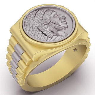 indian ring indian ring silver gold jewelry printable 3d model trend fashion design zbrush tiger  3d print model - Mito3D
