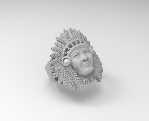 indio anillo joyería joya oro 18k 3d print model - Mito3D