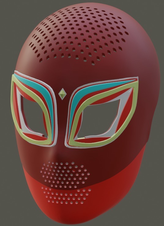 indian spider-man across spider verse faceshell man 3D print model - Mito3D