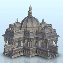 Hintli tapınak şakak mabet 3 alevler savaş cıvata aksiyon oryantal yaş Sigmar Ortaçağa ait Warhammer mimari Asya küçük resimler bina manzara oyunu rakamlar oyun arazi 3d print model - Mito3D