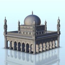 indian temple dome 14 - flames war bolt action oriental age sigmar medieval warhammer architecture asia thumbnails building scenery wargame figures game land games accessories 3d print model - Mito3D
