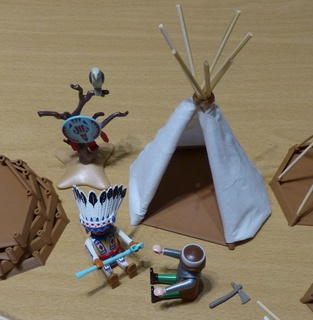 indian tepee playmobil western tipi cowboy strong apache tent habitat 3d print model - Mito3D