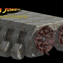 Indiana Jones kader Atlantis matkap makine of Indy sahne 3d print model - Mito3D