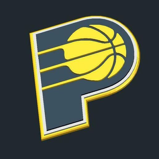 Indiana pacers logo badge csd nba signes_logos 3D print model - Mito3D