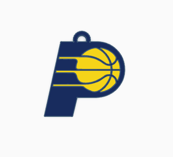 indiana pacers chaveiro basquetebol nba chave anel Projeto 3d print model - Mito3D