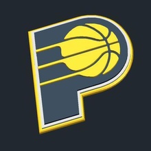 indiana pacers logo game 3d print model - Mito3D