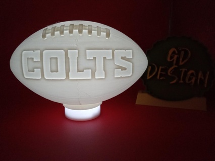indianapolis colts 3d football tealight Various light reading party nightlight office kids room art decor man cave she shed sports game nfl 3d print model - Mito3D