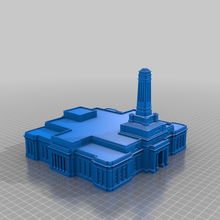 Indianapolis Indiana tapınak şakak mabet mimari kilise binalar yapılar 3d print model - Mito3D