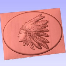 indianlakota siux native americans plaque art bas-relief cnc carving 3d print model - Mito3D