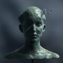 indiferença arte retrato escultura argila darkart criativo 3d print model - Mito3D