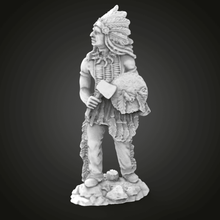 indígenas en miniatura + indio bono de cnc art las esculturas 3d print model - Mito3D