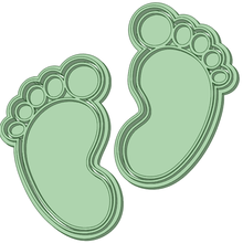individual baby feet cookie cutter tool 3d print model - Mito3D
