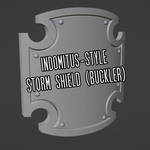 indominitus style storm shield buckler game warhammer 40k space marine 3d print model - Mito3D