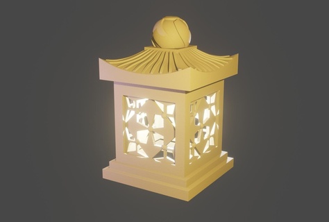 interno luci modello casa lampada giardino cortile deco arte 3d print model - Mito3D