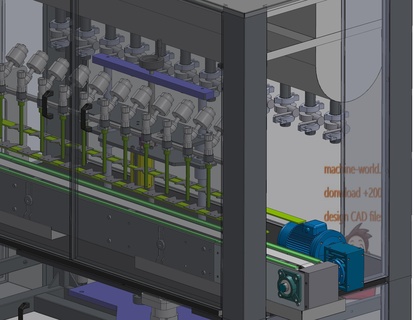 industrial 3d model 12 head linear filling machine 3d print model - Mito3D