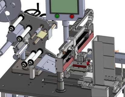 industrial 3d modelo 3rd Generacion cara etiquetado máquina 3d print model - Mito3D