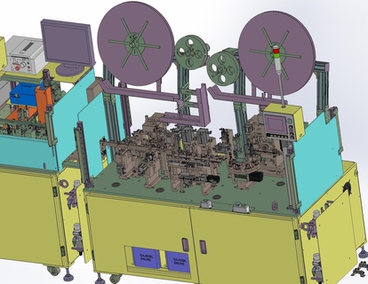 industrial 3d modelo electrónico conector embalaje montaje máquina 3d print model - Mito3D