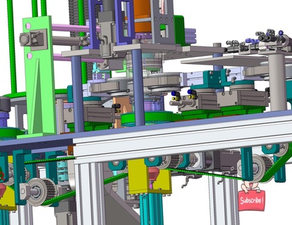 industrial 3d model flywheel assembly machine 3d print model - Mito3D