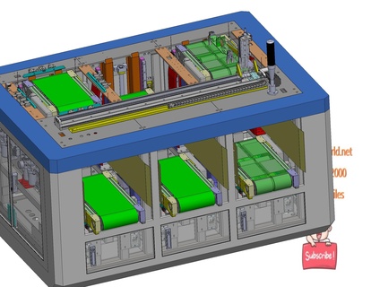 industrial 3d model lifting lowering transport feeder 3d print model - Mito3D