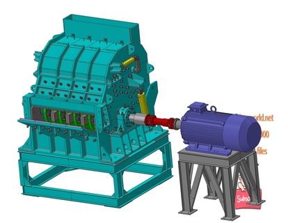 industrial 3d modelo sucatear aço triturador 3d print model - Mito3D