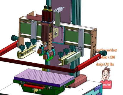 industrial 3d modelo seda pantalla impresión máquina 3 sur 3d print model - Mito3D