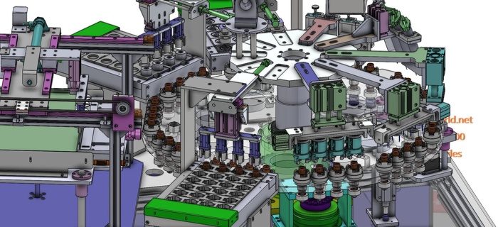 industriell 3d Modell Drehscheibe automatisch Versammlung Maschine 3d print model - Mito3D