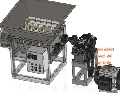 industrial 3d modelo madeira triturador 3d print model - Mito3D