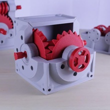 industrial bevel gearbox gear reducer cutaway version various engineering 3d print model - Mito3D