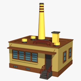 industrial building  3d print model - Mito3D