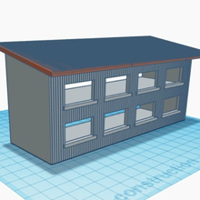 industriel bâtiment architecture conception modèle train bâtiments structures 3d print model - Mito3D