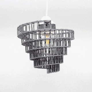industrial convolution chandelier shade lamp decor lighting light modern 3d print model - Mito3D